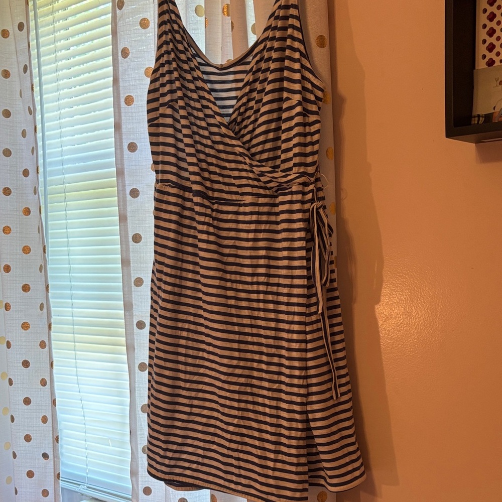 H&M Black and White Striped Mini Dress